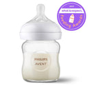 Glass Natural Baby Bottle with Natural Response Nipple - 4oz