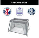 Horizon Compact Travel 2-in-1 Playard and Bassinet - Light Gray