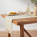 72" x 14" Cotton Textured Table Runner - Khaki