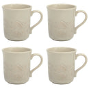 Vintage Lace Ceramic Mug Set - Taupe