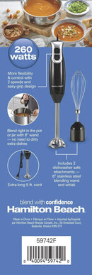 2 Speed Immersion Blender With Blending Wand And Whisk