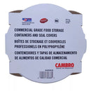 Cambro 4 Quart Round Translucent Food Container with Lid - Pack of 3