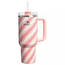 40 oz Insulated Stainless Steel Tumbler - Pink Stripe