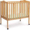 Folding Portable Mini Baby Crib - Natural Wood