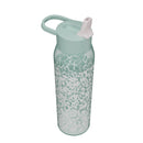32oz Icicle Floral Manual Straw Water Bottle - Green