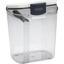 ProKeeper 6 Piece Plastic Airtight Food Storage Containers for Baking Essentials, White and Clear