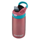 13oz Stainless Steel AutoSpout Kids' Water Bottle Pink: Insulated Toddler Tumbler, Dishwasher-Safe