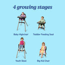 Ready2Dine DLX 4-in-1 High Chair for Baby and Toddler - Pristine, Blue