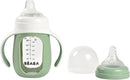 2-in-1 Glass Baby Bottle - Sage
