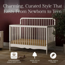Liberty 4-in-1 Convertible Spindle Crib - Warm White