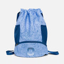 Elite Cinch Sports Drawstring Bag with Shoe Compartment - Noise Ice Blue