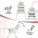6- in -1 Baby High Chair with 5 -Point Safety Harness - Green