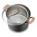 Classic Stainless Steel Stock Pot - Black
