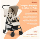 Sport T13 Lightweight Compact and Foldable Stroller, Pushchair - Beige