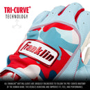 Youth Medium Batting Gloves - Blue/White/Red