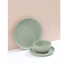 18-Piece Stoneware Dinnerware Set - Matte Sage Green