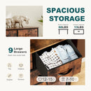 Dresser with 9 Drawers - Brown