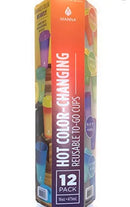 Reusable Color Changing Cup Set - 16oz - 12-Piece