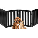 Foldable Wooden Freestanding Dog Gate - Black