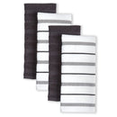 Kitchen Towels 4-Pack Set - Matte Black/White