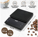 Espresso Scale with Timer: Best Coffee Accessories, Metal & Plastic, Black, Lifetime Warranty