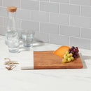 20" x 8" Marble and Wood Serving Board