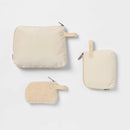 3pc Toiletry Kit and Bag - White