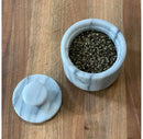 4oz Marble Salt Cellar - White