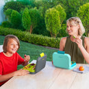 Leak Proof Lunch Box with Removable Divider - Charcoal/Lime