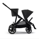 Gazelle S Stroller - Black Frame with Moon Black Seat