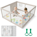 Baby Playpen with Mat - 47x47 Inch Safe Play Area