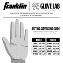 Youth Medium Batting Gloves - Blue/White/Red