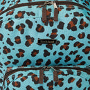 Rolling Backpack - Blue Leopard
