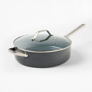 5qt Nonstick Ceramic Coated Aluminum Saute Pan- Dark Gray