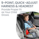 Grow with You Harness SafeWash Booster Car Seat - Mod Black
