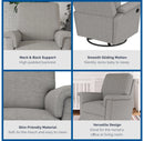 3-in-1 Gliding Swivel Nursery Recliner