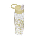 32oz Vanilla Floral Manual Straw Bottle - Yellow
