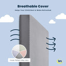 Breathable Two-Stage Crib and Toddler Mattress - Grey