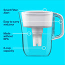 6-Cup Water Pitcher Dispenser - White