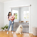 Perma Child Safety 71 In. Wide X 33 In. Tall Gray Retractable Baby Gate