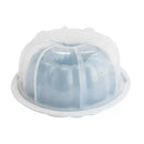 12 Cup Formed Aluminum Bundt Pan Blue with Cake Keeper: Nonstick Baking Pan, Dishwasher-Safe
