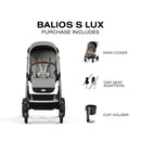 Balios S Lux Stroller - Stone Grey