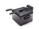 Dual Basket Deep Fryer - Black Stainless Steel