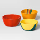 3pc Melamine Figural Nesting Dining Bowl Set