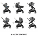 Intuitive Travel System with Rotating Infant Car Seat - Gray