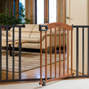 Decorative Wood & Metal Pressure Mounted Baby Gate - Oak