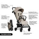 Nexis Carbon Travel Stroller, Ultra-Lightweight - Khaki