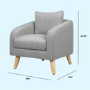Nina Kids' Chair - Frost Gray with Light Wood Feet