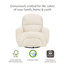 Recliner and Swivel Glider - Almond Teddy Loop