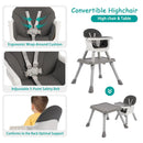 Convertible 6-in-1 Baby High Chair - Gray
